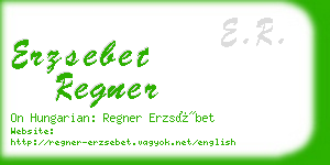 erzsebet regner business card